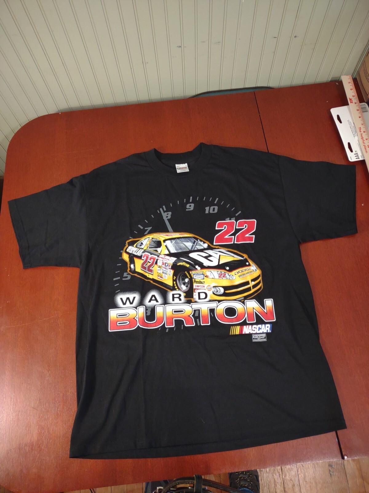 VTG Y2K CAT Caterpillar NASCAR Ward Burton Men XL AOP All Over T-shirt XXL