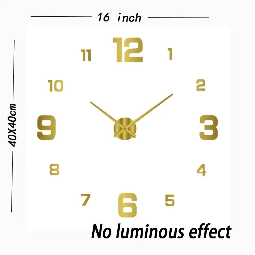 10 Inch Circular Minimalist and Fashionable Luminous Wall Clock Living Room Decoration Silent and Punch Free Wall Clock 3d