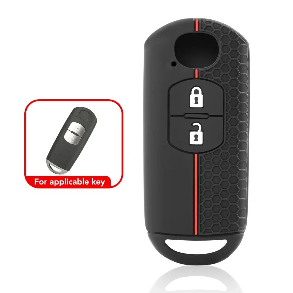 

Silicone car key cover key case For Mazda 2 3 6 Axela Atenza CX-5 CX5 CX-3 CX-7 CX8 CX-9 2016 2017 2018 2019 2 Buttons Auto Bag
