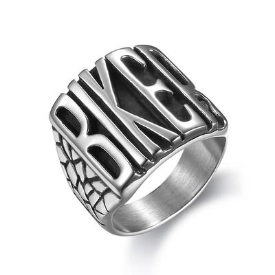 Punk Motorrad Mode Herren BIKER Serie Edelstahl Ring Wasserdicht Street Style Hand