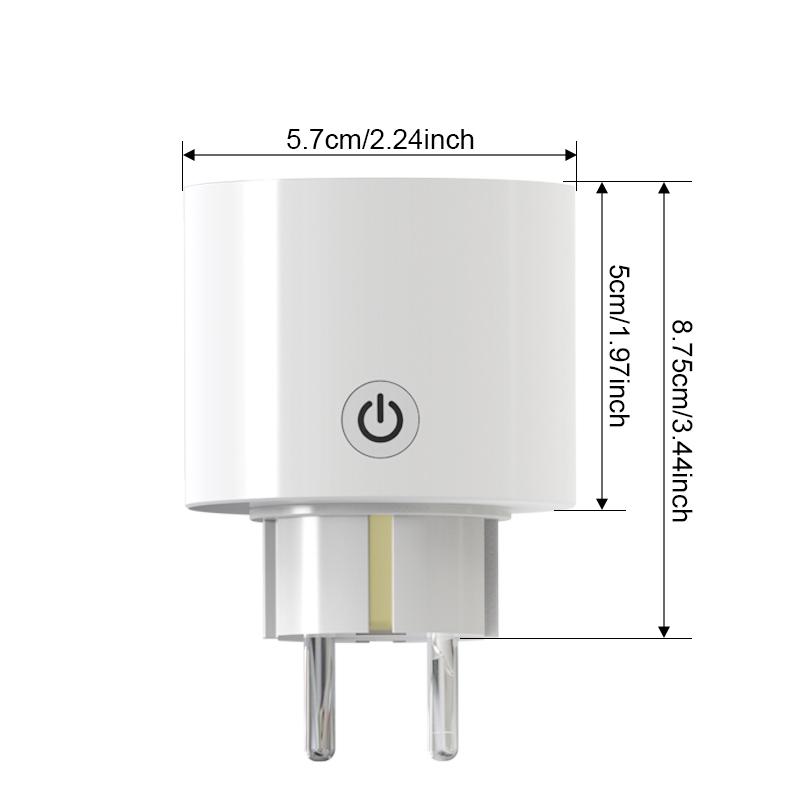 Germa Wi-fi Smart Power Socket Plug Eu Standard Power Monitor Timing Function Work Remote Control With Alexa And Google Home