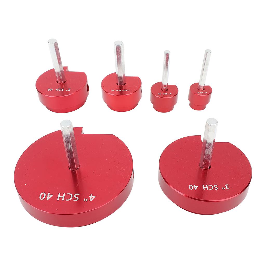 PVC Pipe Reamer Tool for PPRK6 Plastic Pipe Fitting Reamer 6 Piece Kit Fit Into Standard 1/2 Inch
