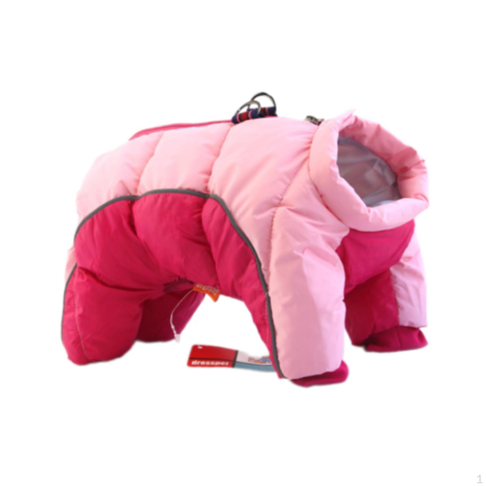 

Тепла куртка для собак у холодну погоду Водонепроникне боді та світловідбиваючі смужки Фліс для собак Pink