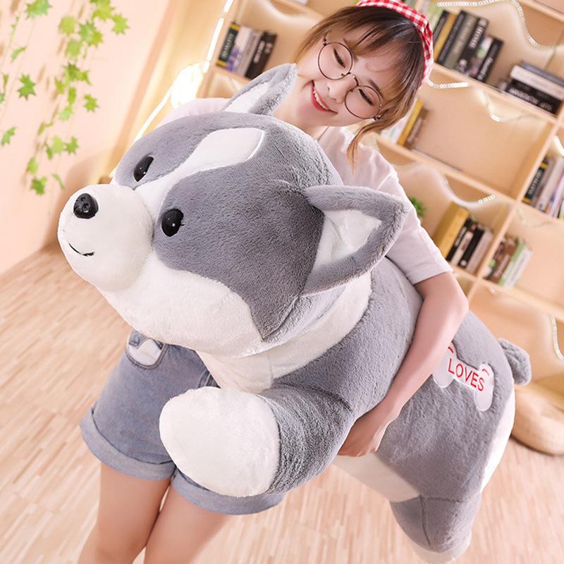 Corgi Doll Shiba Inu Sleeping with Pillow Dolls On The Bed Doll Cute Dog Plush Toys
