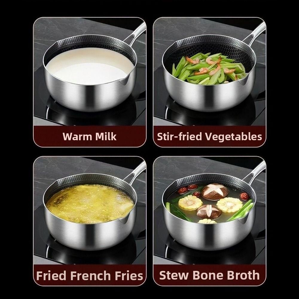 Versatile Fryer Pan Japanese Style Saucepan Kitchen Utensils Milk Pot  Home