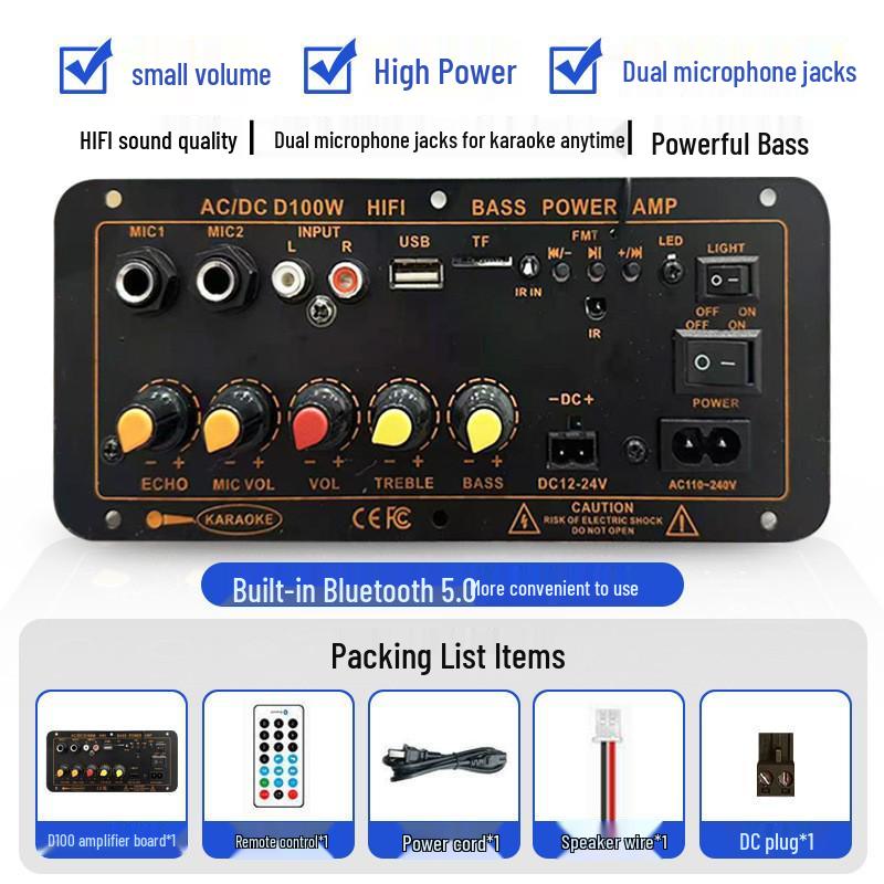 

High Power 300W Subwoofer Amplifier Board for Home and Car Audio (12V/24V/220V) Standard Size