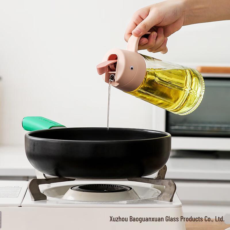 Automatic Opening Glass Oil Dispenser Set