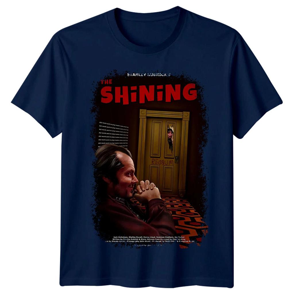 The Shining TShirt Unisex Summer Stanley Kubrick Classic Horror Movie Retro Graphic Short Sleeve Streetwear Fan Tee
