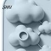 Oven Safe Silicone Mold 8-Cavity Cloud Soap Non-sticky Food Grade DIY Cookie Candle Resin Plaster Chocolate Biscuit Cake Ice Mould Microwave