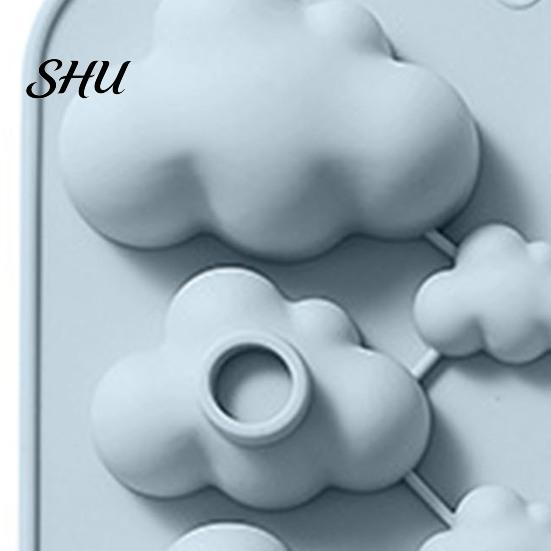 Oven Safe Silicone Mold 8-Cavity Cloud Soap Non-sticky Food Grade DIY Cookie Candle Resin Plaster Chocolate Biscuit Cake Ice Mould Microwave