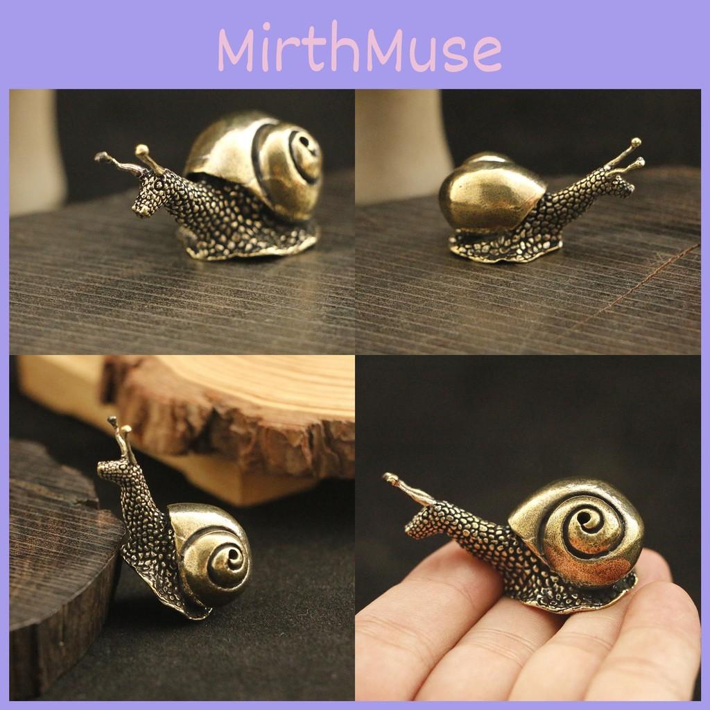 Solid Snail Brass Ornaments Tea Pet Vintage Copper Simulation Decorations Toy