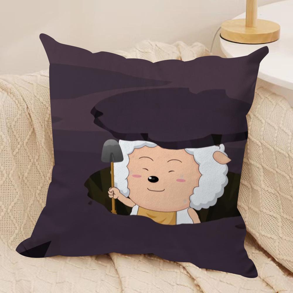 

Love to Sleep Lazy Goat Cushion Cover Soft Plush Fabric DoubleSided Printed Sofa Cushion Cover for All Seasons Home Decor Gift 30x30cm