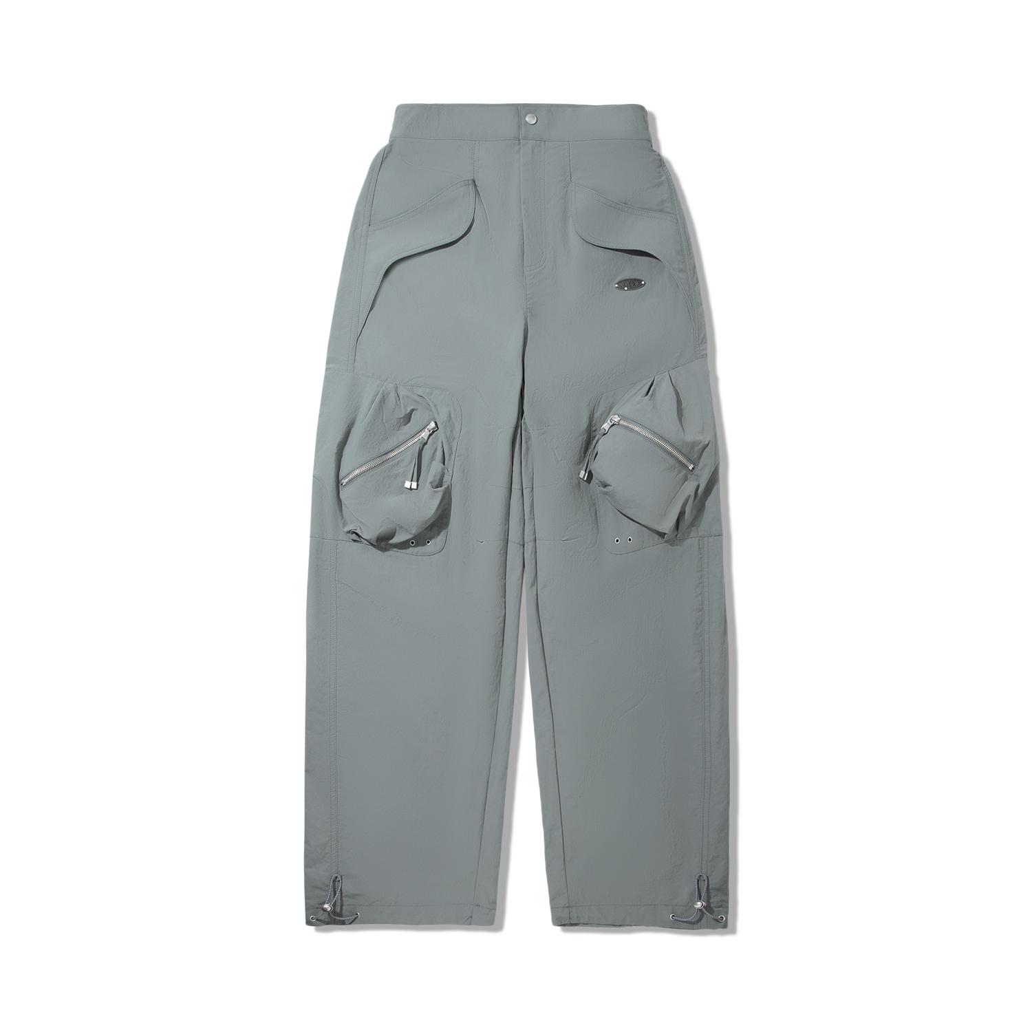 Li Ning Casual Pants Women s Iron Gray Moderate Straight Fit Pants AYKV836-2 L