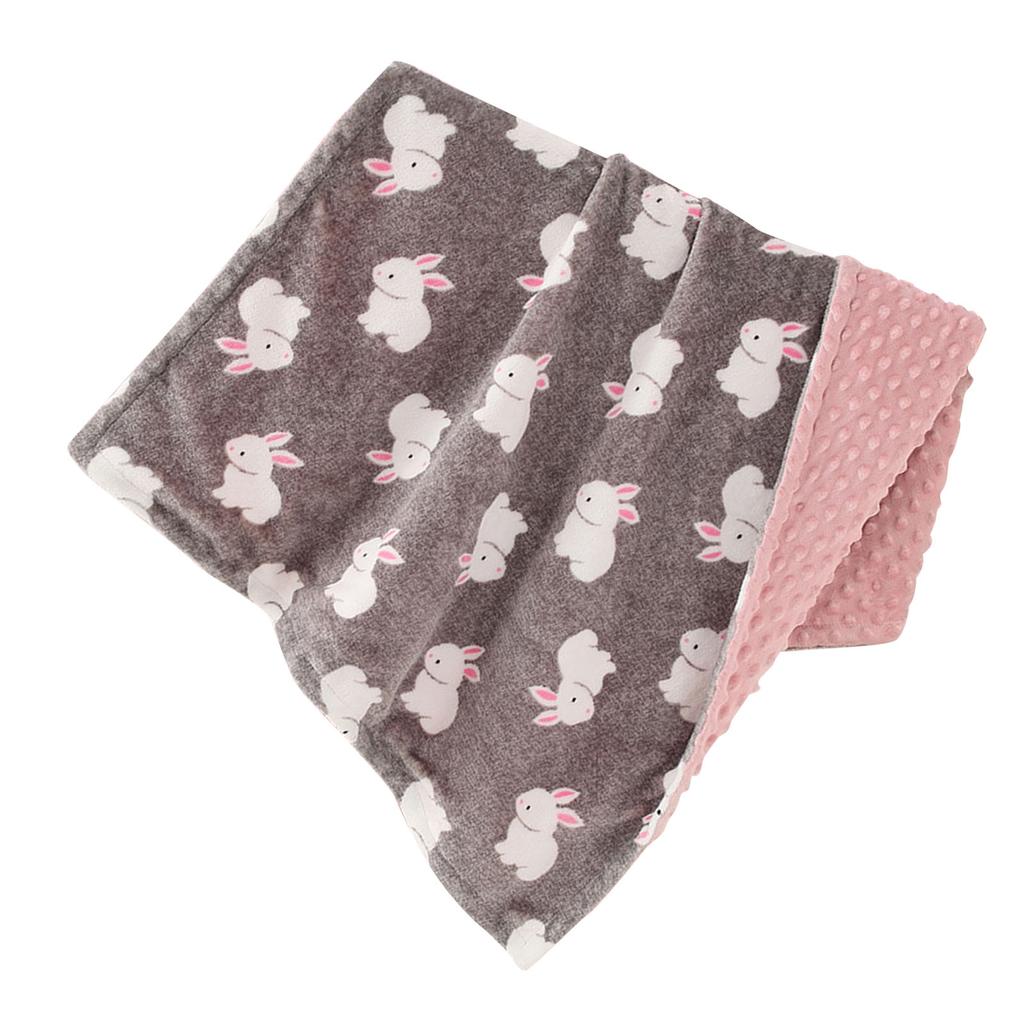 Baby Dotted Blanket Warm Comfortable Soft Skin Friendly Portable Baby Flannel Blanket for 4 Seasons