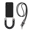 INS Crossbody Lanyard Necklace Marble Chain Silicone Case for Iphone 16 15 14 Plus 13 12 Mini 11 Pro XS Max XR X 8 7 Plus Cover