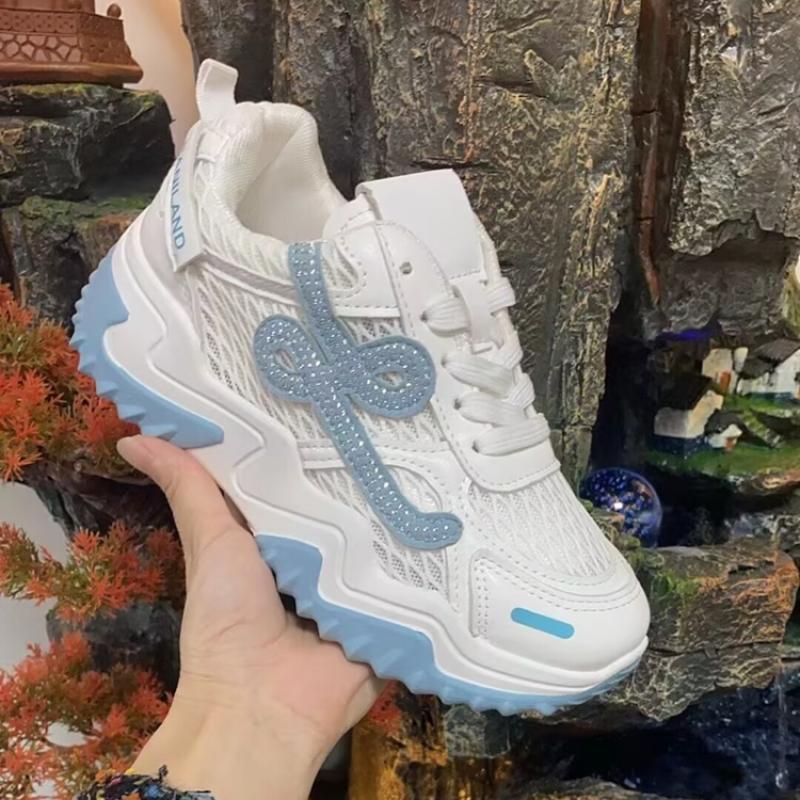Fashion Fashion Mix Color Breathable Mesh Chunky Sneakers Women Summer Thick Bottom Height Increase Shoes Casual Sport Sneaker Women