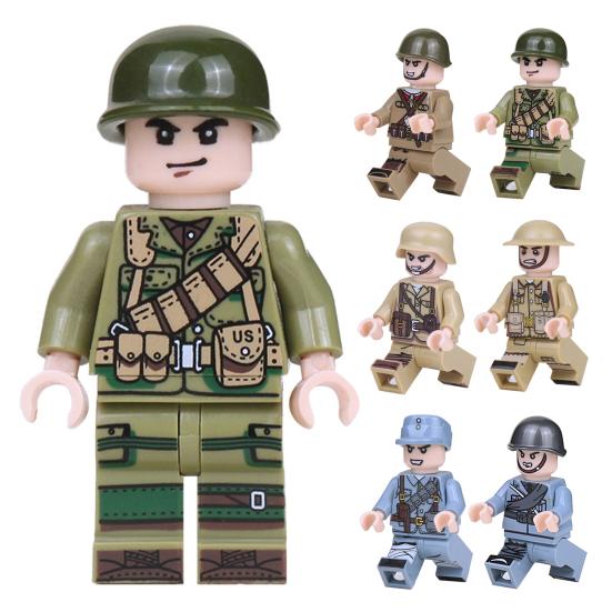 20 Pièces Figurine de Soldat Miniature Modèle de Soldat Peint à la Main Jouet de Construction Décoration de Bureau Cadeau pour Amateurs Militaires Collectionneurs