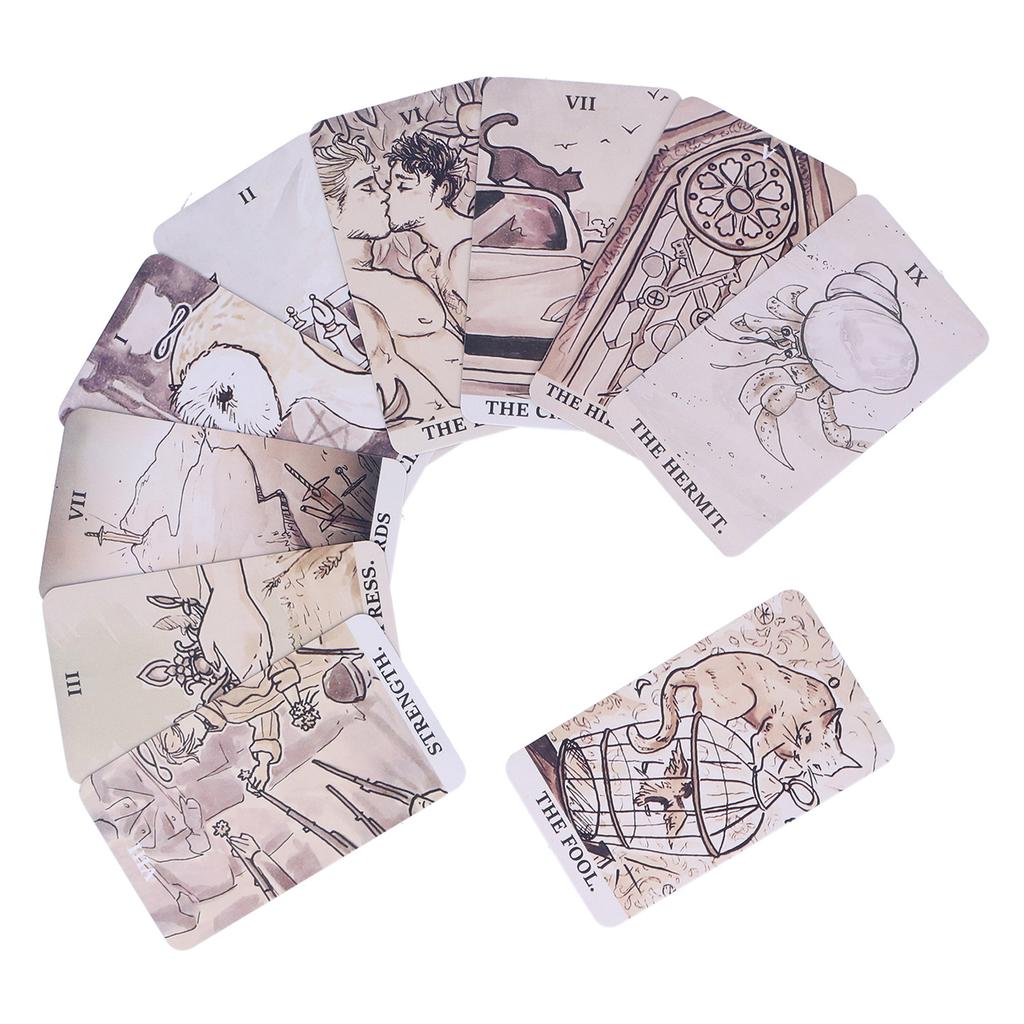 Beginners Coated Paper Tarot Cards Divination Playing Cards Board Game for Tarot Card Lovers