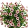Artificial Flower Garden Stake Plant 24" Faux Greenery Shrubs for Outside Wedding