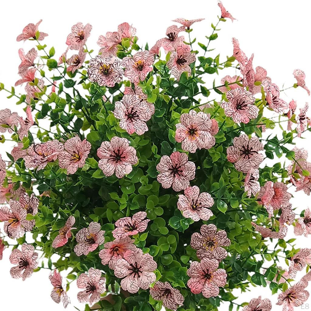 Artificial Flower Garden Stake Plant 24" Faux Greenery Shrubs for Outside Wedding