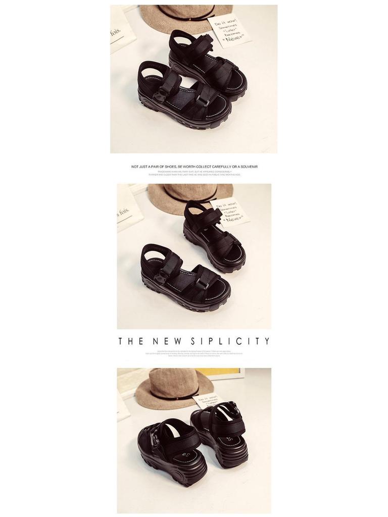 2020 Summer Women's Velcro Platform Wedge Sandals with Thick Soles
