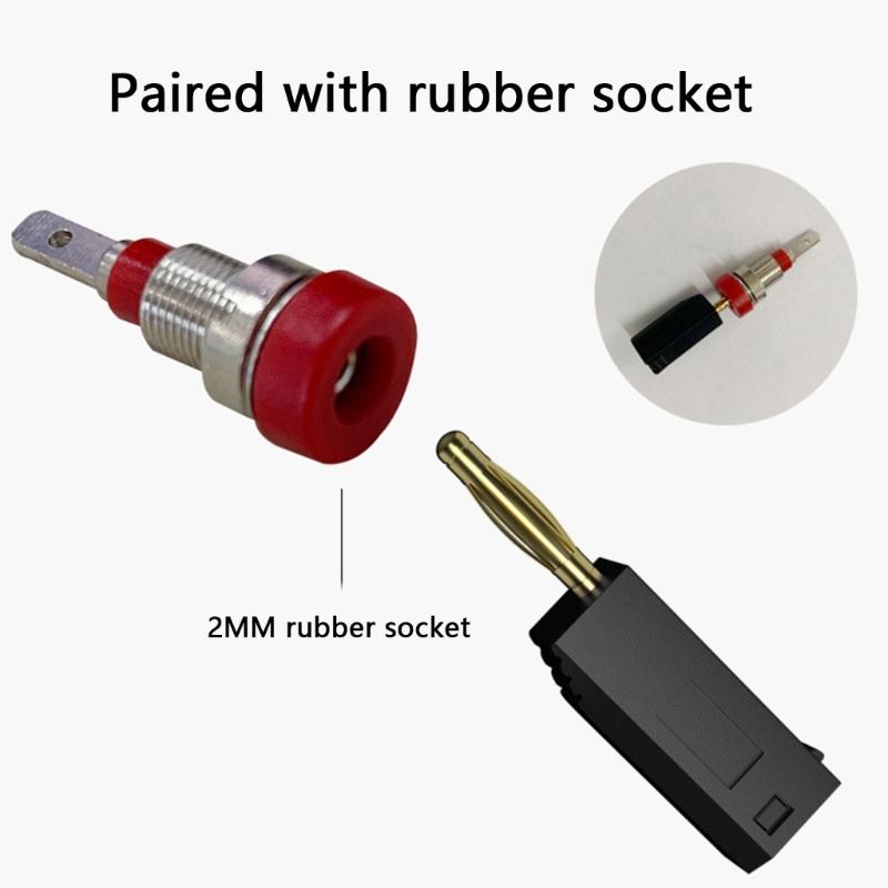 2mm Banana Plugs  Test Cord 24K Gold Plate Connector High Conductivity for Electronic Testing & Measurement Instrument