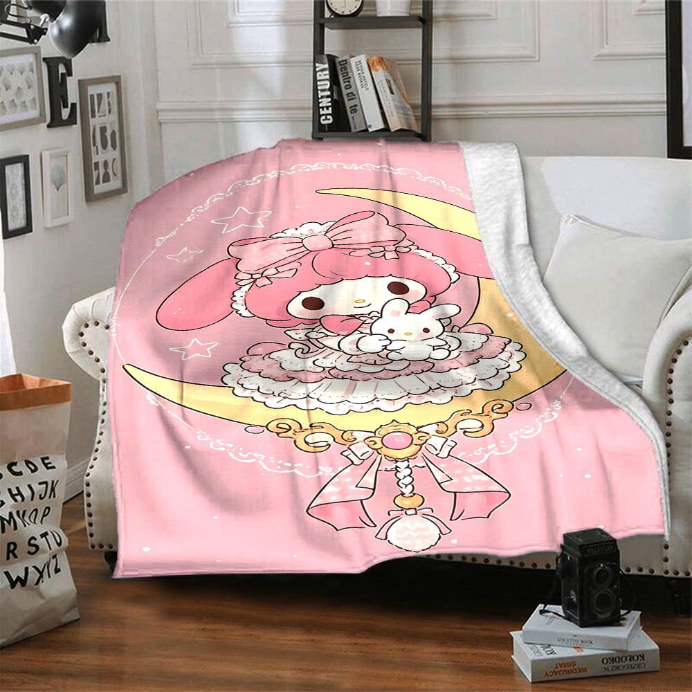 1pc Moon Princess blanket Lightweight Flannel Throw for Sofa Bed Travel Camping Livingroom Office Couch Chair