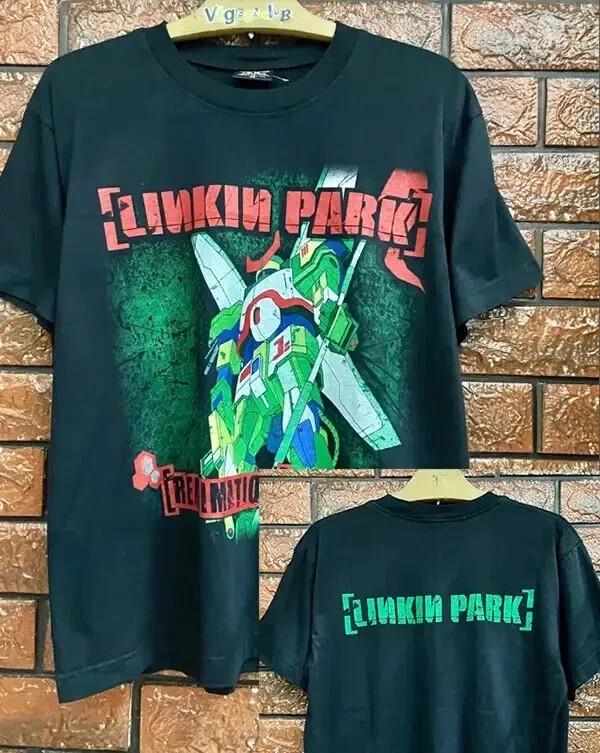 RARO! Maglietta Vintage Linkin Park Reanimation Grafica Manga Double Sides S-5XL Unisex