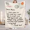 Blanket Mother's Letter to Daughter English Print Fluffy Flannel Blanket for Home Living Room Bedroom Decor New Year Gift