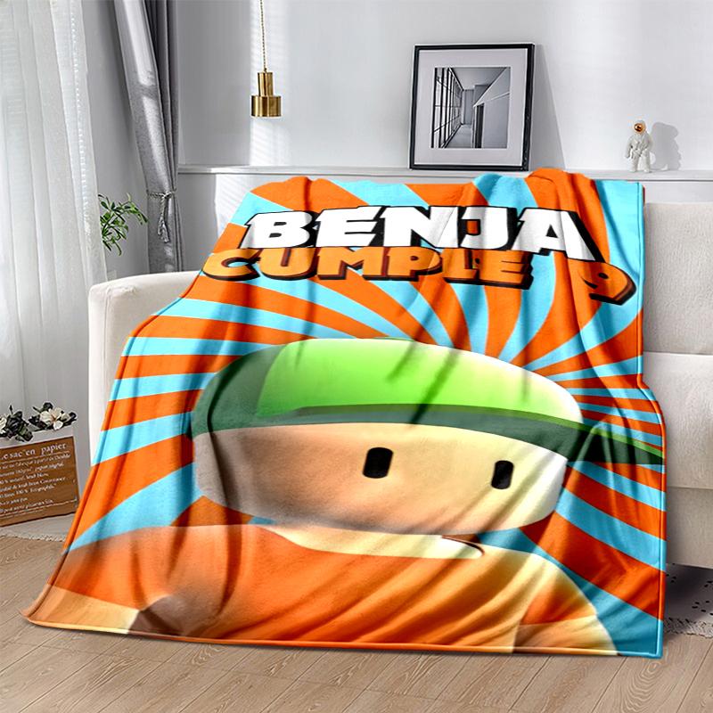 Stumble Guys Flannel Blanket Soft Warm All-Season Throw, Design for Camping, Car Travel, Hiking Sofa, Bed, Office Perfect Gift for Parties