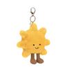 Fun Items Series Sun Bag Charm Yellow Doll Plush Pendant 14cm Height
