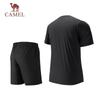 Camel Quick-Dry Running Short Sleeve T-Shirt & Pants Set
