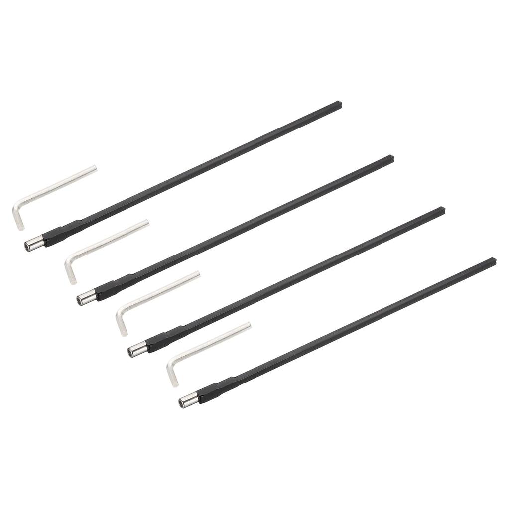 Uxcell Guitar Repair Rod, Guitar Truss Rod, Guitar 2-Way Rod, Thin, 4mm, with L-Wrench, for Instrument Repair, 380mm, Black, Pack of 4
