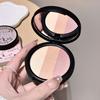 Three-color Blush SHAQINUO Matte Pearlescent Contouring and Long-lasting Powder Delicate Three-Color Rouge