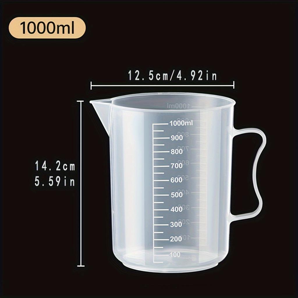 1pc Advanced plastic measuring cup - a precise liquid kitchen tool for baking and cooking - durable and multifunctional