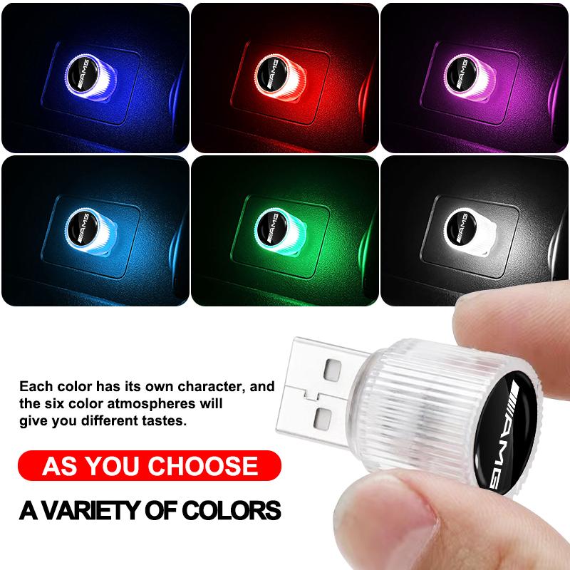 USB LED Car Light Auto Interior Atmosphere Light Car accessories For Mercedes-Benz AMG C500 C200 C300 A B C E GLA CLA GLK GL ML GLE W204 W205 W203