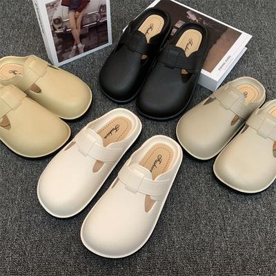 Damen Frühling/Sommer Leichte Flache Loch-Slipper: Schlichter, bequemer, lässiger Outdoor-Stil