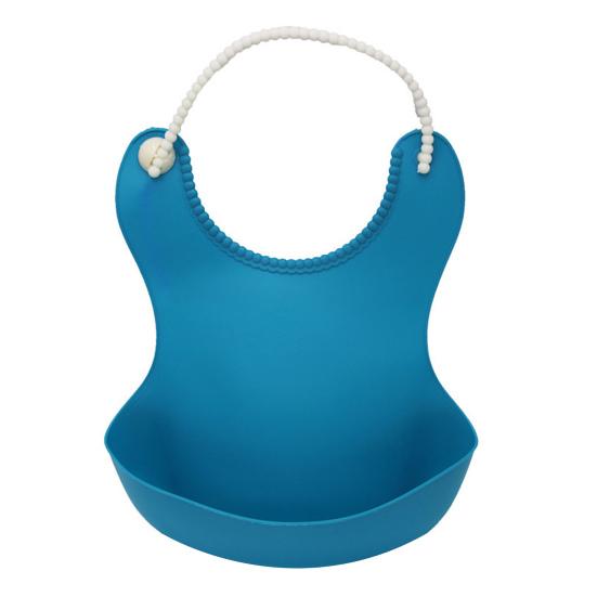 Baby Cute Solid Color Leak-Proof Silicone Drinking Eating Bib Feeding Apron