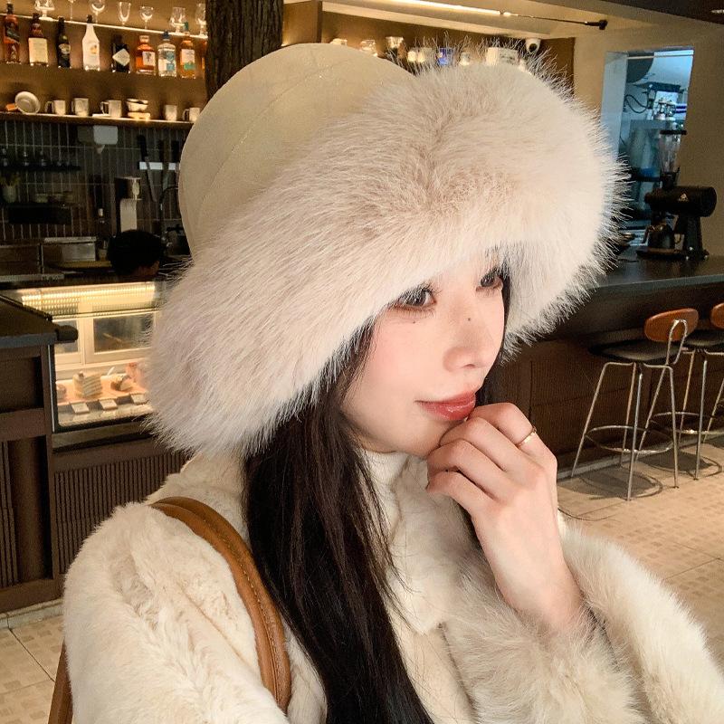 

Шапка Жіноча елітна імітація норки Зимова тепла плюшева потовщена монгольська шапка