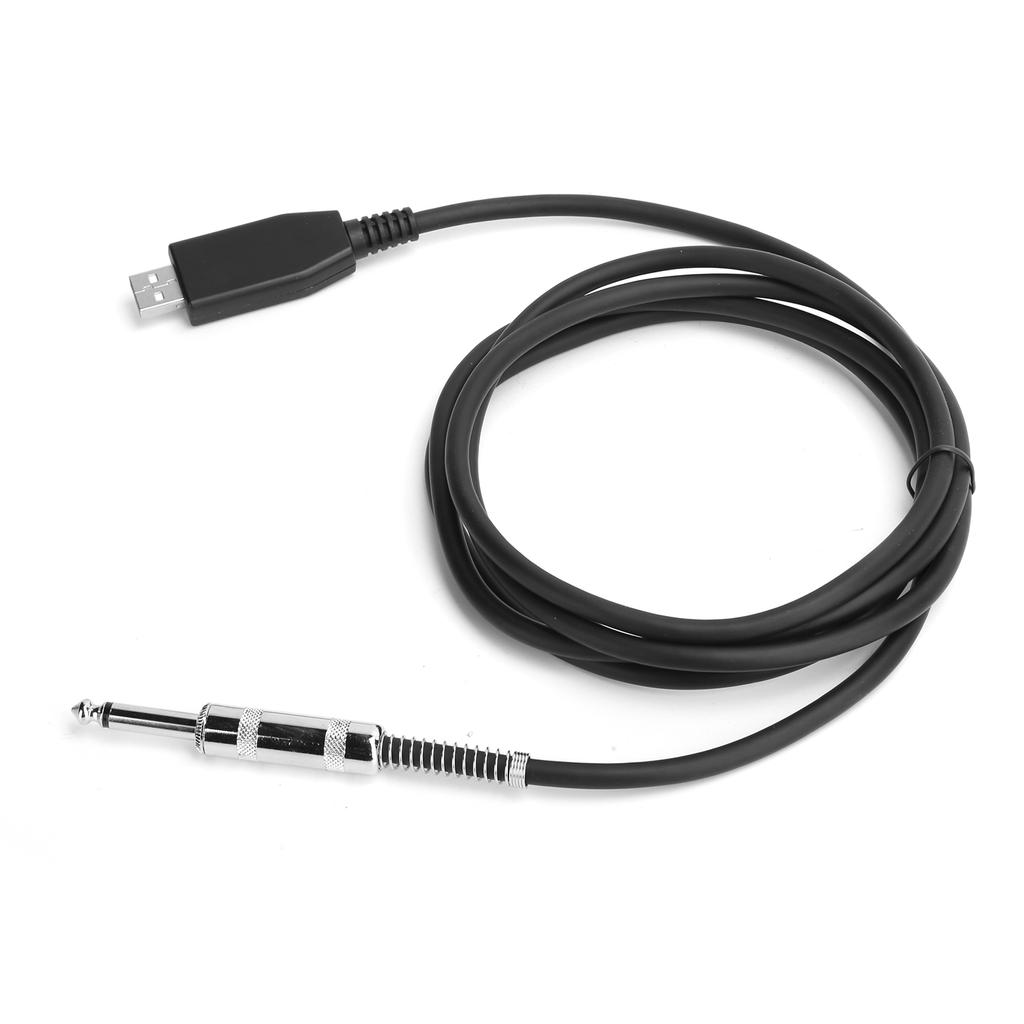 USB Guitar Cable USB Male to 6.35mm Mono Jack Connector Cord Guitar Base to PC Recording Cable3 M