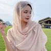 Versatile Linen Scarf Elegant Breathable Cotton Scarf Sun Protection Thin Shoulder Wrap Summer Spring Autumn for Women