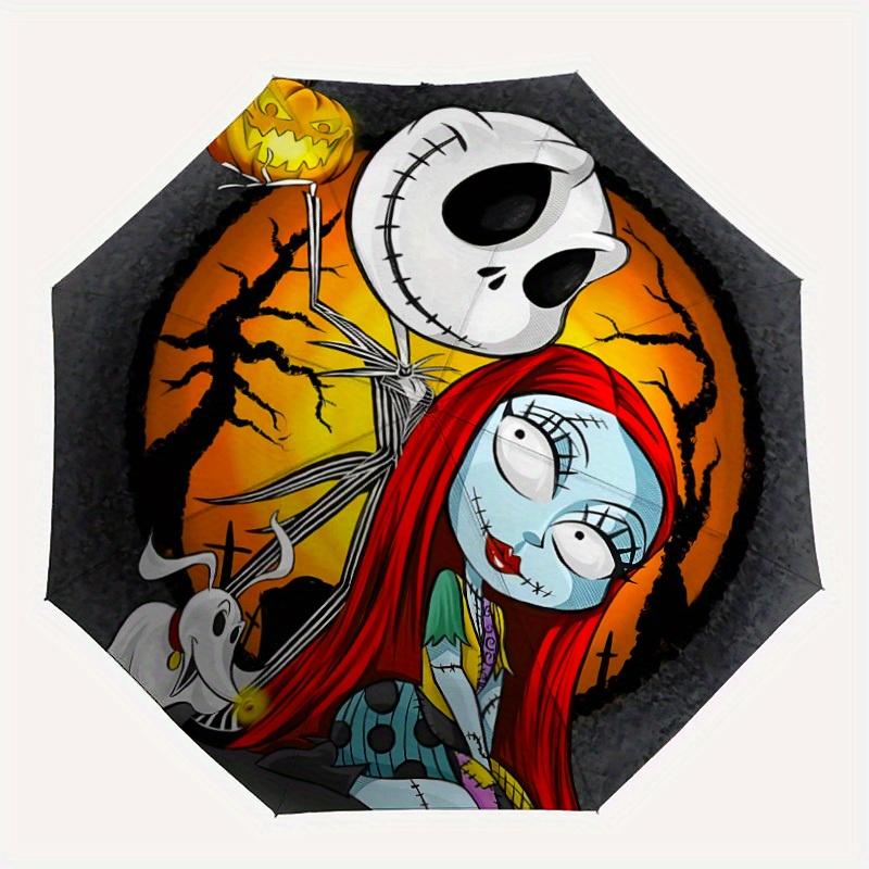 

1pc Nightmare Before Christmas Automatic Folding Umbrella, Compact Portable Travel Umbrella, Perfect Gift for Friends yy250806016