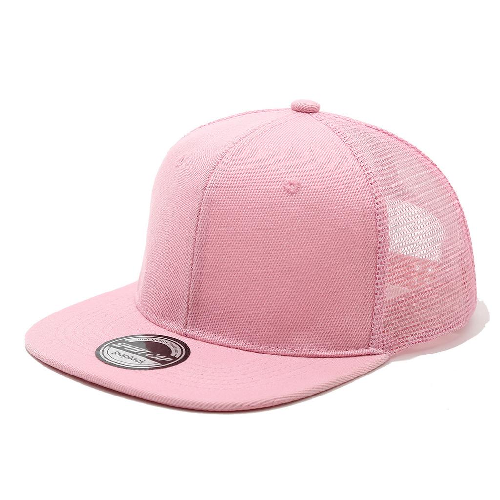 1pc Unisex Adjustable Hip-hop Mesh Baseball Caps,big Head Circumference,flat Brim,mesh Cap,light Plate West Coast Duckbill Caps