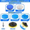Electric Car Cleaning Brush Set for Detailing Interior, Polishing, Waxing, Engine & Tire - 6 Brush Heads