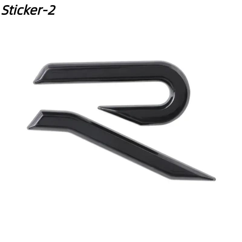 Metal R Line Emblem Badge Car Decals for R G-olf 8 Beetle P-assat Tiguan Jetta Trunk Sticker Fender Side Badge