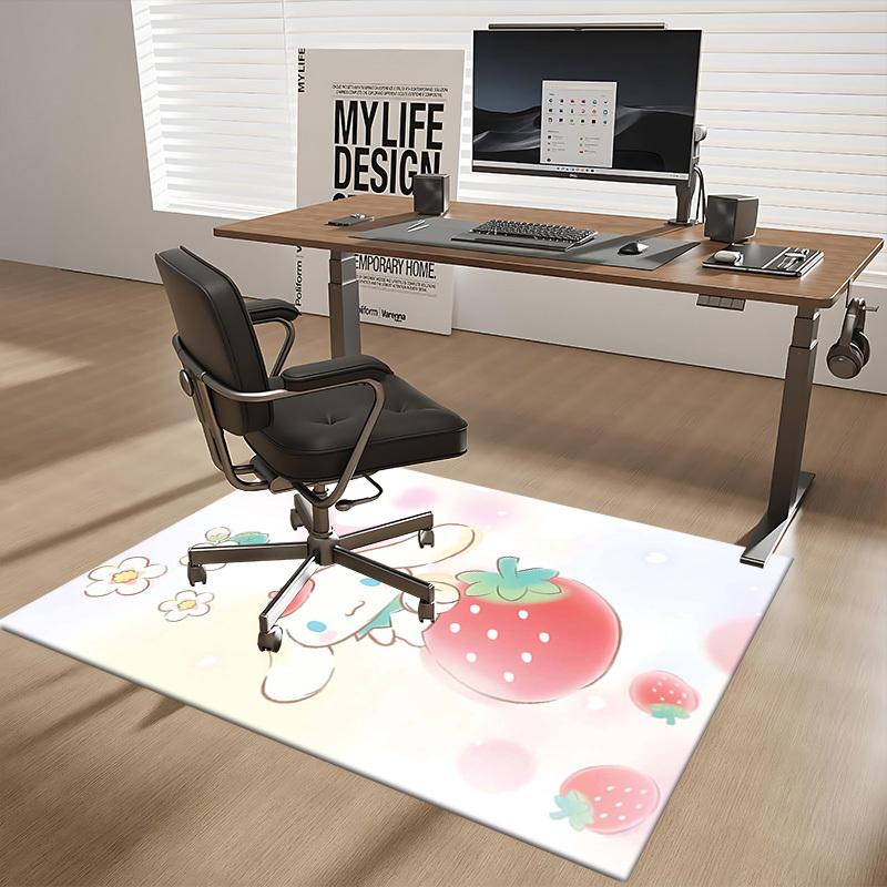 Anime Cartoon Design Chair Mat - Non-Slip Carpet for Office Chairs, Home Decor, Living Room, Bedroom, Game Room & Dormitory (Seasonal Gift).E045