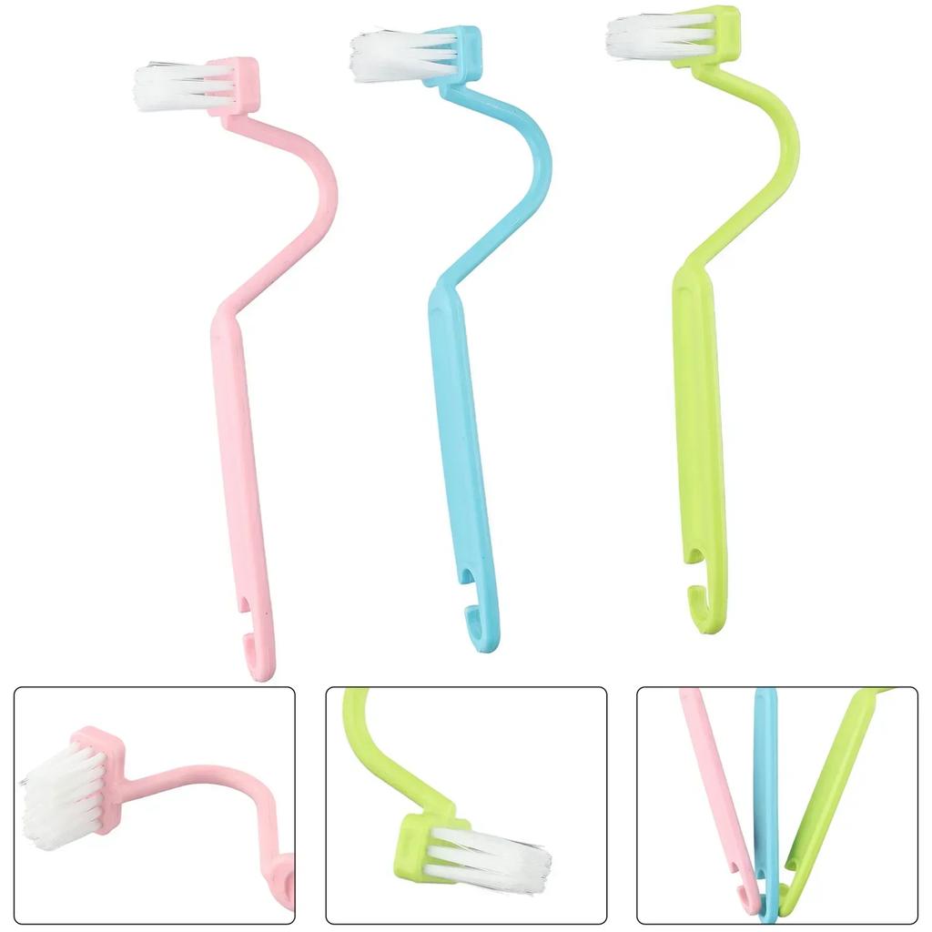 Replacement Brand New Toilet Brush Green+Pink+Blue Multi-Purposes Small Size Flexible And Convenient Plastic Soft