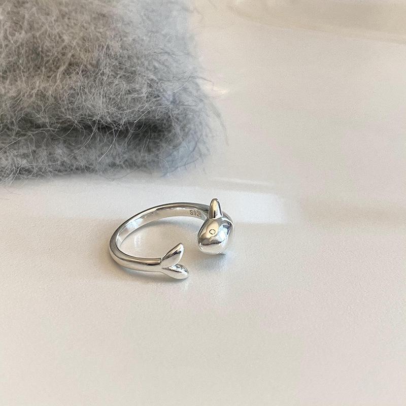 Cute Adjustable Dolphin Ring for Women - Trendy, Versatile, and Fashionable Open Adjustable