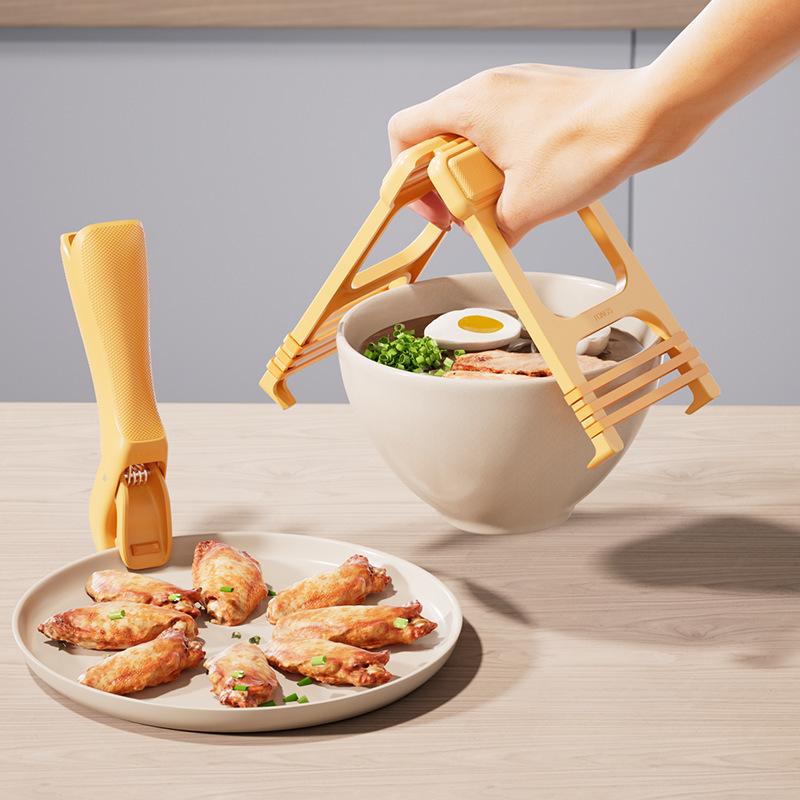 Anti-scalding Clip High Temperature Resistant and Non-slip Dish Clip Durable Kitchen Pick-up Clip 2-in-1 Cooking Tools Gadgets