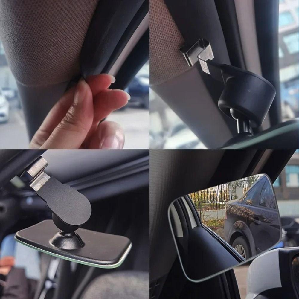 2pcs High-Definition Reflective Lens Wide Angle Car Blind Spot Mirror Vehicle Safety